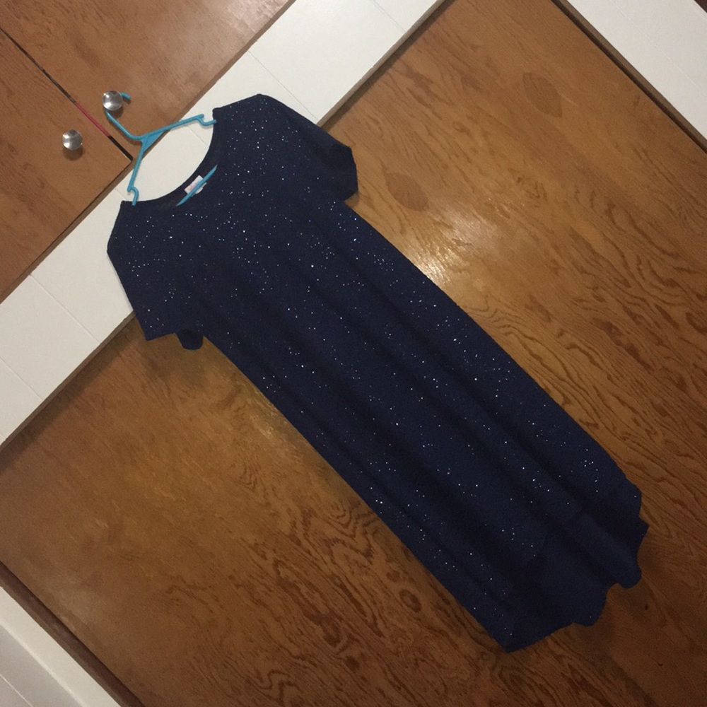 LuLaRoe Carly Dress ~ Worn Once ~ Navy Sparkle ~S